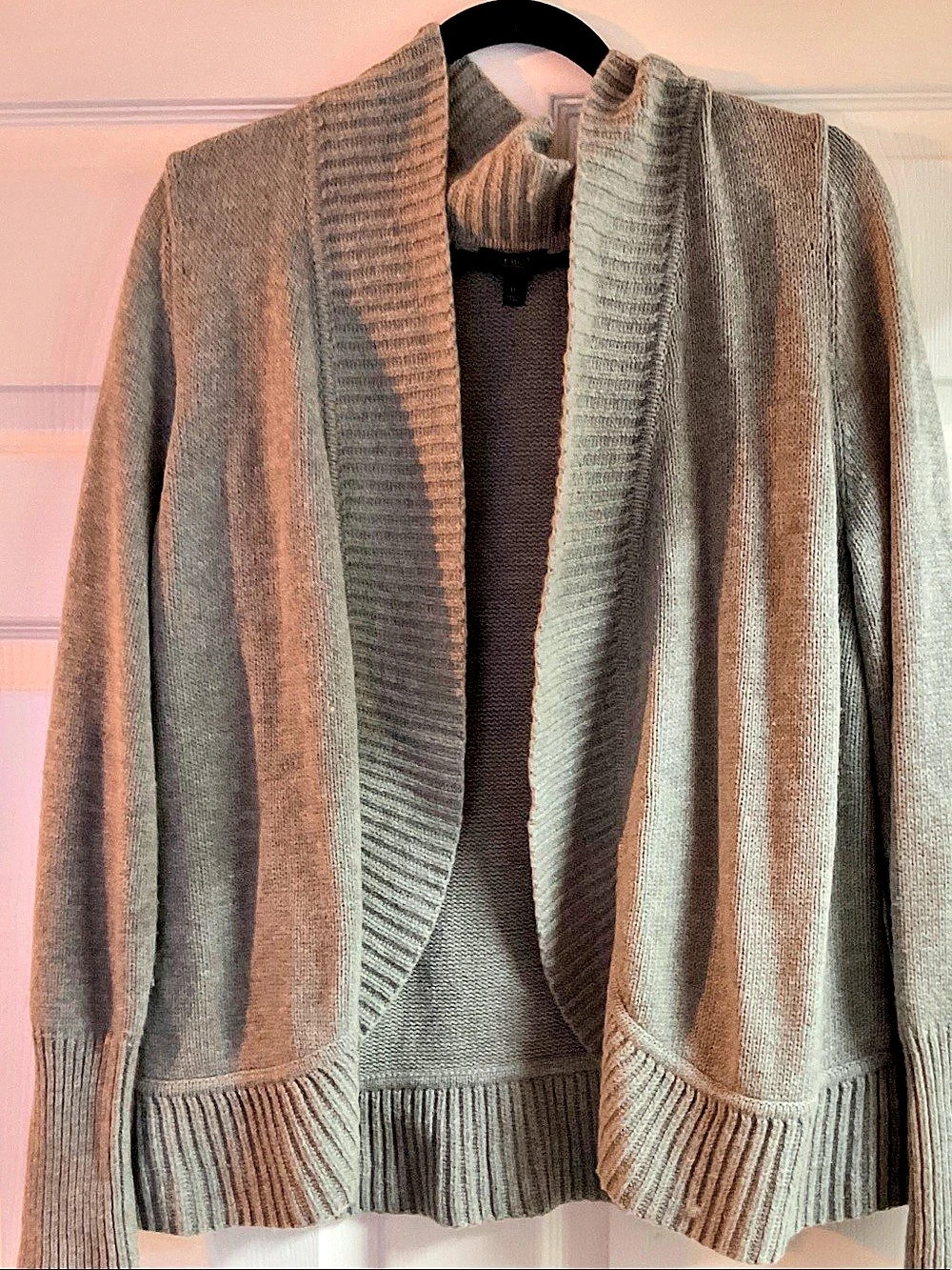 Talbots Cowl Neck Cardigan in Gray & Brown Size 1X